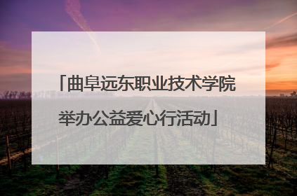 曲阜远东职业技术学院举办公益爱心行活动