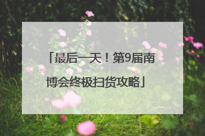 最后一天！第9届南博会终极扫货攻略