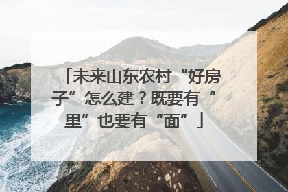 未来山东农村“好房子”怎么建？既要有“里”也要有“面”