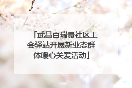 武昌百瑞景社区工会驿站开展新业态群体暖心关爱活动