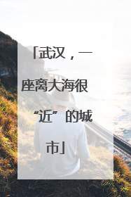 武汉，一座离大海很“近”的城市