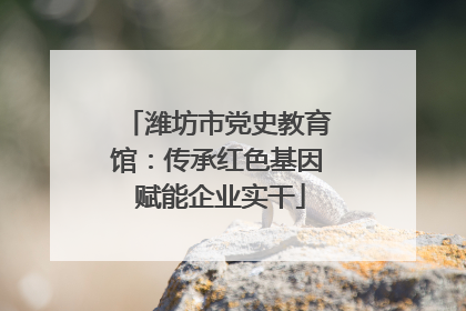 潍坊市党史教育馆：传承红色基因 赋能企业实干