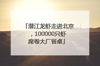 潜江龙虾走进北京，100000只虾席卷大厂餐桌