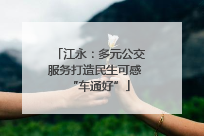 江永：多元公交服务打造民生可感“车通好”