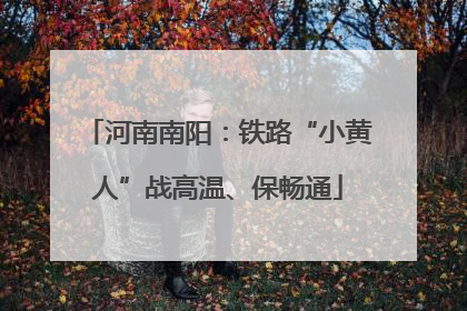 河南南阳：铁路“小黄人”战高温、保畅通