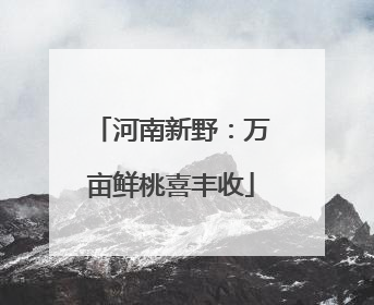河南新野：万亩鲜桃喜丰收