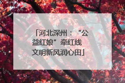 河北深州：“公益红娘”牵红线 文明新风润心田