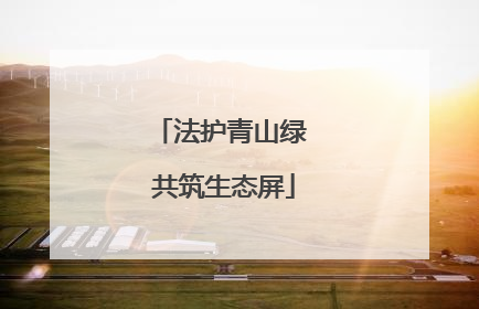 法护青山绿 共筑生态屏