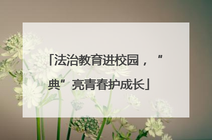 法治教育进校园，“典”亮青春护成长