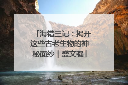 海错三记：揭开这些古老生物的神秘面纱｜盛文强