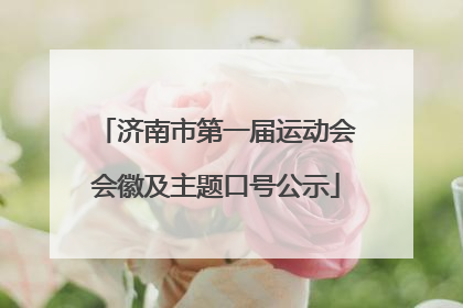 济南市第一届运动会会徽及主题口号公示
