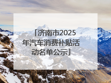 济南市2025年汽车消费补贴活动名单公示