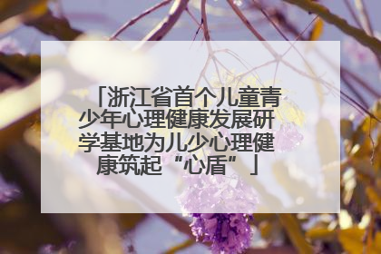 浙江省首个儿童青少年心理健康发展研学基地为儿少心理健康筑起“心盾”