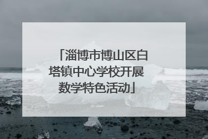 淄博市博山区白塔镇中心学校开展数学特色活动