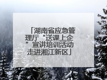 湖南省应急管理厅“送课上企”宣讲培训活动走进湘江新区