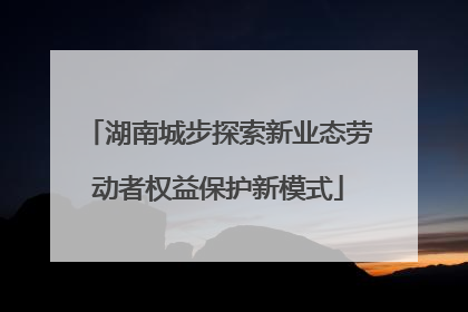湖南城步探索新业态劳动者权益保护新模式