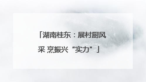 湖南桂东：展村厨风采 烹振兴“实力”