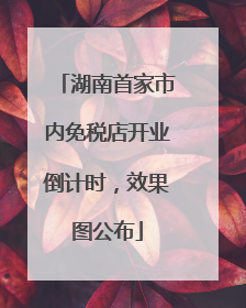 湖南首家市内免税店开业倒计时，效果图公布