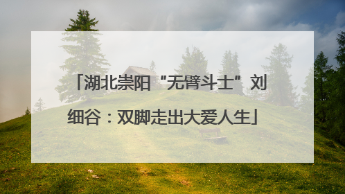 湖北崇阳“无臂斗士”刘细谷：双脚走出大爱人生