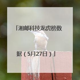 湘邮科技龙虎榜数据（5月27日）