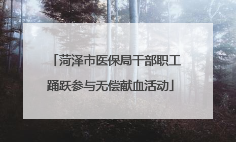 菏泽市医保局干部职工踊跃参与无偿献血活动