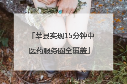 莘县实现15分钟中医药服务圈全覆盖