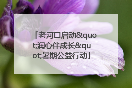 老河口启动"润心伴成长"暑期公益行动