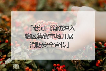 老河口消防深入辖区集贸市场开展消防安全宣传
