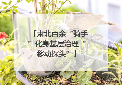 肃北百余“骑手”化身基层治理“移动探头”