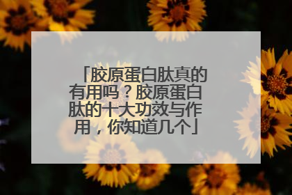 胶原蛋白肽真的有用吗？胶原蛋白肽的十大功效与作用，你知道几个