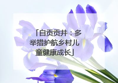 自贡贡井：多举措护航乡村儿童健康成长