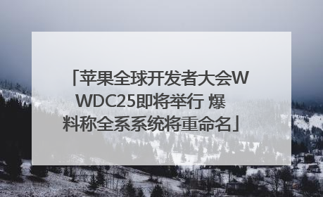 苹果全球开发者大会WWDC25即将举行 爆料称全系系统将重命名