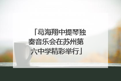 葛海翔中提琴独奏音乐会在苏州第六中学精彩举行