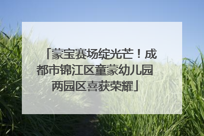 蒙宝赛场绽光芒！成都市锦江区童蒙幼儿园两园区喜获荣耀