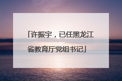 许振宇，已任黑龙江省教育厅党组书记