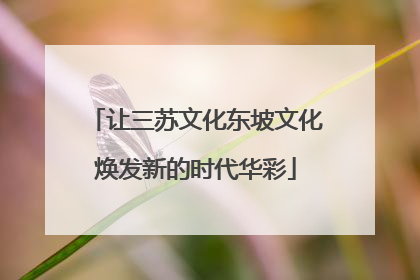 让三苏文化东坡文化焕发新的时代华彩