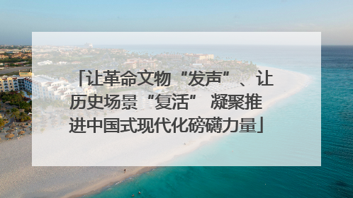 让革命文物“发声”、让历史场景“复活” 凝聚推进中国式现代化磅礴力量