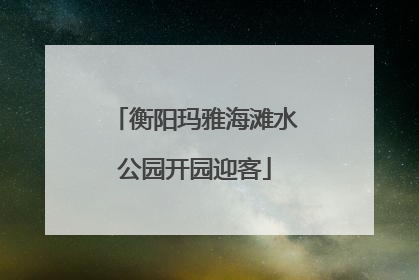 衡阳玛雅海滩水公园开园迎客