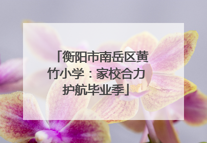 衡阳市南岳区黄竹小学：家校合力护航毕业季
