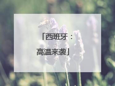 西班牙：高温来袭