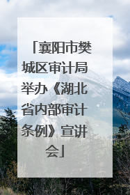 襄阳市樊城区审计局举办《湖北省内部审计条例》宣讲会