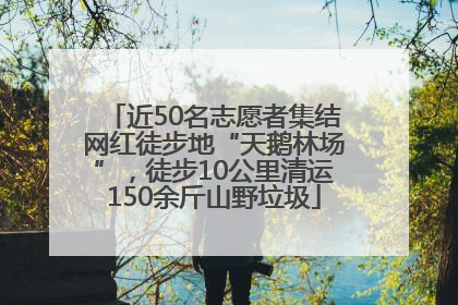 近50名志愿者集结网红徒步地“天鹅林场”，徒步10公里清运150余斤山野垃圾