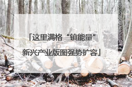 这里满格“镇能量” 新兴产业版图强势扩容