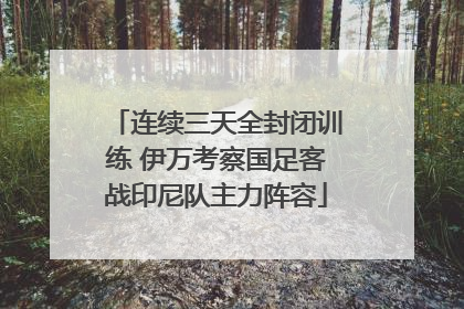 连续三天全封闭训练 伊万考察国足客战印尼队主力阵容