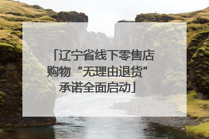 辽宁省线下零售店购物“无理由退货”承诺全面启动