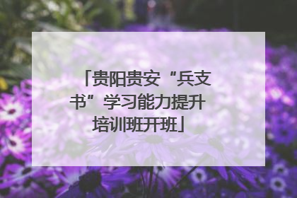 贵阳贵安“兵支书”学习能力提升培训班开班