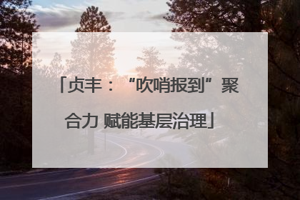 贞丰：“吹哨报到”聚合力 赋能基层治理