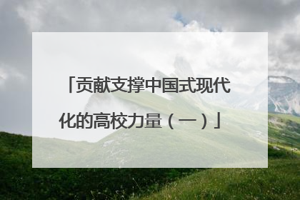 贡献支撑中国式现代化的高校力量（一）