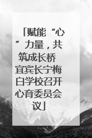 赋能“心”力量，共筑成长桥 宜宾长宁梅白学校召开心育委员会议