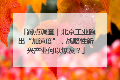 蹲点调查｜北京工业跑出“加速度”，战略性新兴产业何以爆发？